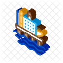 Offshore Gas Station Icon
