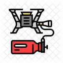 安全、ガス、バーナー アイコン