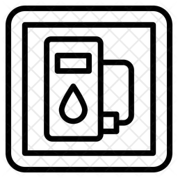 ガソリンスタンドの看板  アイコン