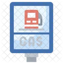 Gas Station Sign  Icon