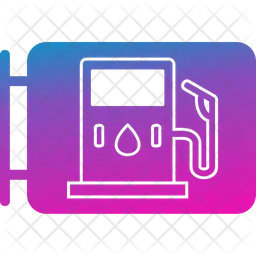 Gas Station Sign  Icon