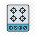 Gas Stove Burner Fire Icon