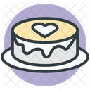 Gateau Coeur Signe Icon