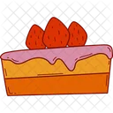 Gateau Aux Fraises Gateau Dessert Icon