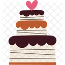 Gâteau de mariage à plusieurs étages  Icône