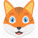 Gatito Cara Naranja Icon