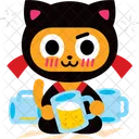 Gatito ninja alcohólico  Icono