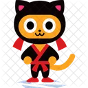 Gatito ninja sonriente  Icono