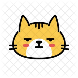 Gato aburrido Emoji Icono