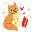 Gato ama el libro  Icono