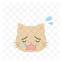 Gato chorando Emoji Ícone