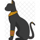 Icone De Gato Egipcio Preto Icon