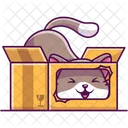 Gato en caja  Icono