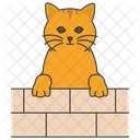 Gato en la pared  Icono