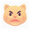 Enojado Gato Emoji Icono