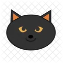 Gato Gato Negro Halloween Icono