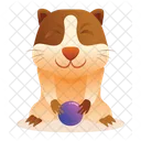 Gato Pelota Mascota Icono