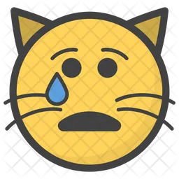 Gato llorando Emoji Icono