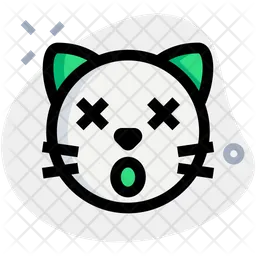 Gato mareado Emoji Icono