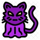 Gato Negro Mascota Gatito Icono