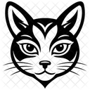 Gato Negro Felino Animal Icono