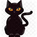 Gato Negro Gato Halloween Icono