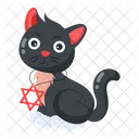Gato Magico Gato Supersticioso Gato Negro Icono