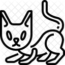 Gato Preto Gato Gato Demonio Ícone