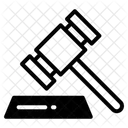 Gavel and Sound Block  Icon