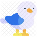 Gaviota Kawaii Verano Icono