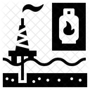 Gaz Carburant Plate Forme Icône