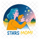 Gazing Stars Together Motherhood Icon