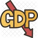Gdp Negative Decline Icon