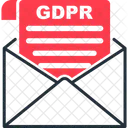 GDPR レター、コンプライアンス、プライバシー アイコン