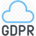 Gdpr Of Cloud  Icon
