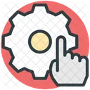 Gear Hand Pointing Icon