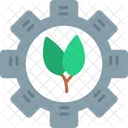Gear Eco Leaf Icon