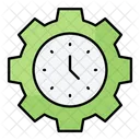 Gear Clock Time Gear Icon