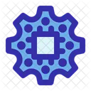 Gear Chip Artificial Intelligence Icon