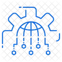 Gear Setting Globe Icon