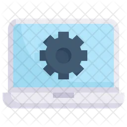 Gear in laptop  Icon