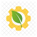 Gear With Leaf Icon