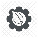 Gear with leaf  Icon