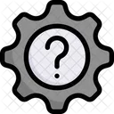 Gear With Question Sign  Icon