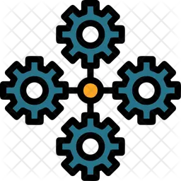 Gears Symbolizing Collaboration  Icon