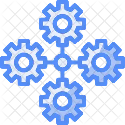 Gears Symbolizing Collaboration  Icon