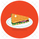 Gebackenes Sandwich Fruhstuck Fast Food Symbol
