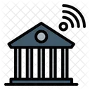 Gebaude Bank Internet Der Dinge Symbol