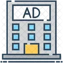 Gebäude Werbung  Icon