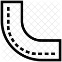 Gebogen Autobahn Abbiegen Symbol